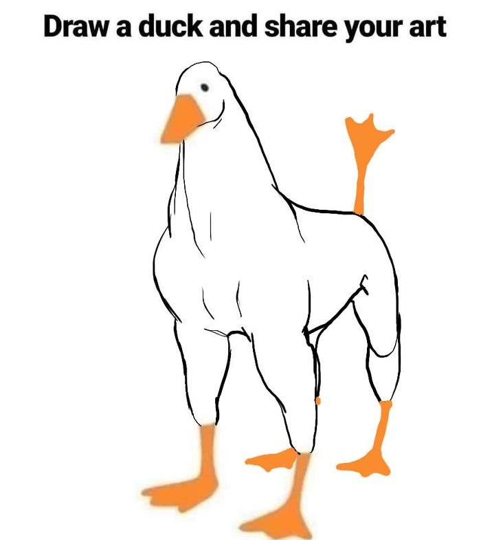 Someone Asks 'Draw A Duck' Based On This Simple Template And People